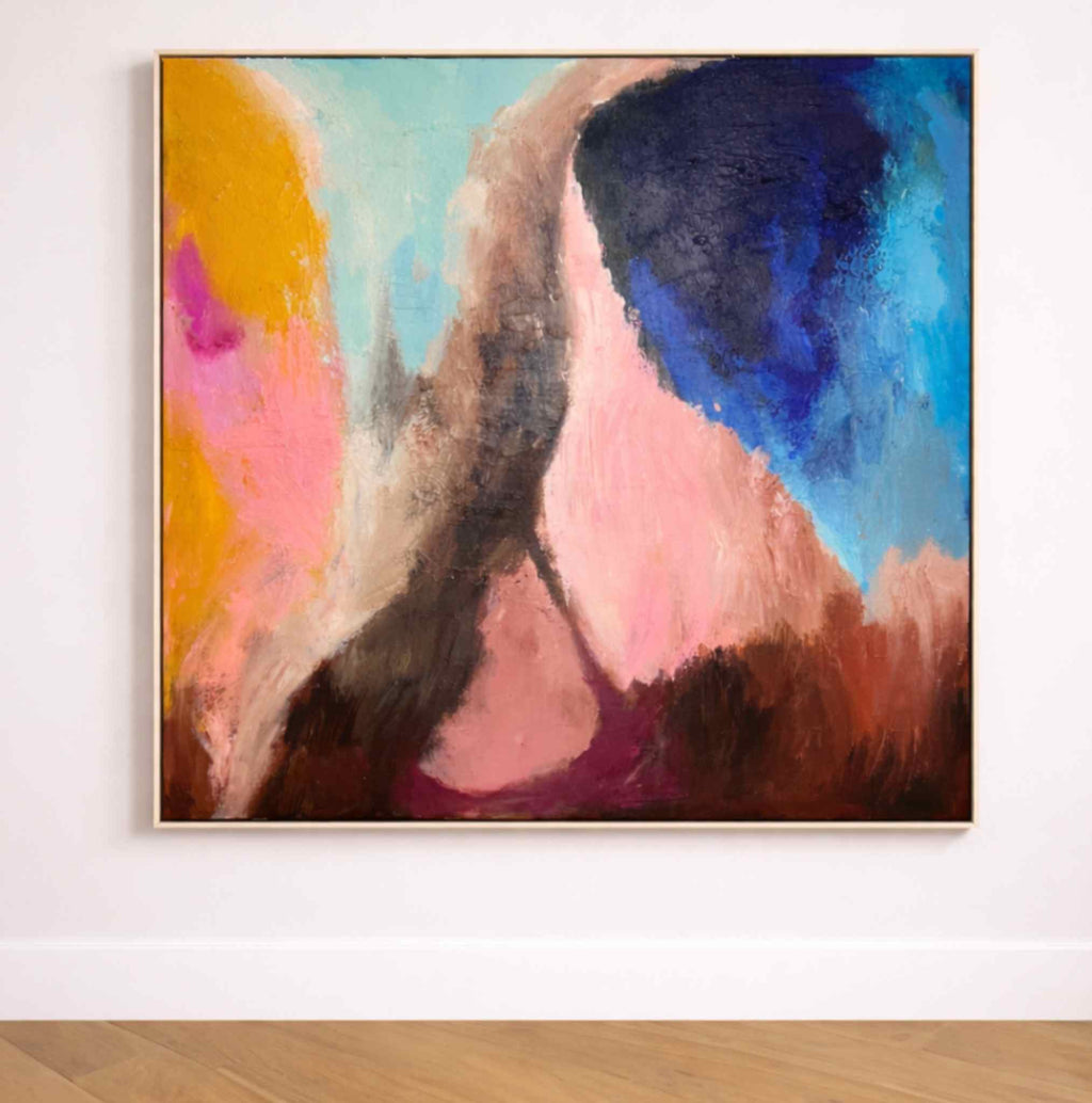 Canvas schilderij met baklijst Between Inhale & Tide