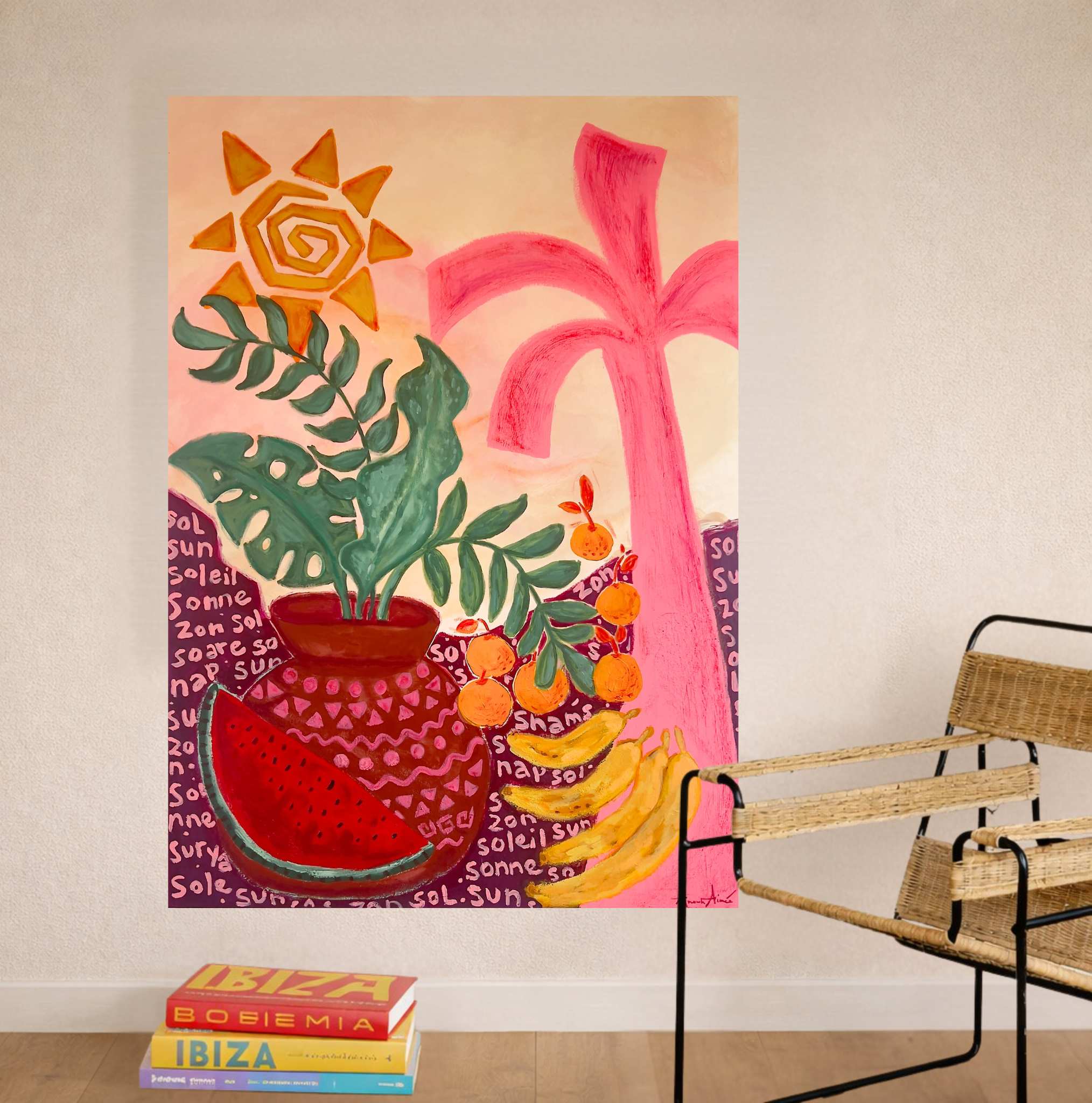 Vessel of Summer, Original hand-painted figurative artwork