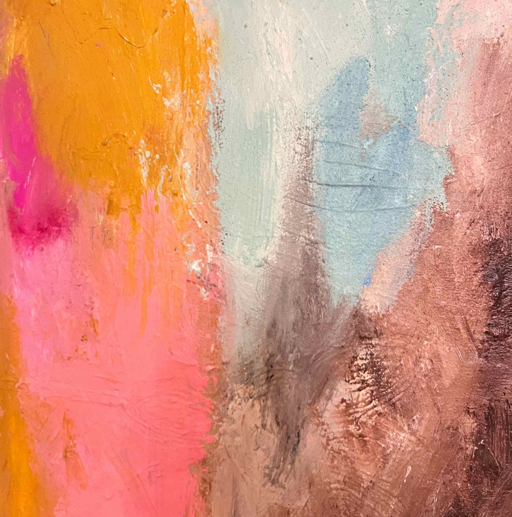 SOLD Abstract schilderij, Between Inhale & Tide