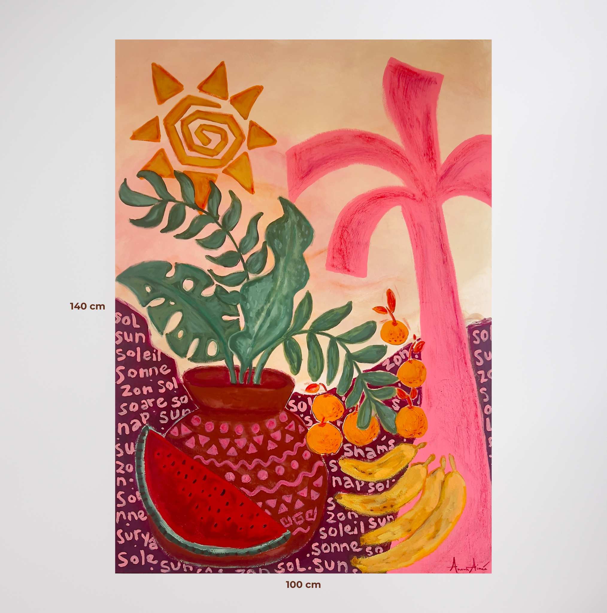 Vessel of Summer, Original hand-painted figurative artwork