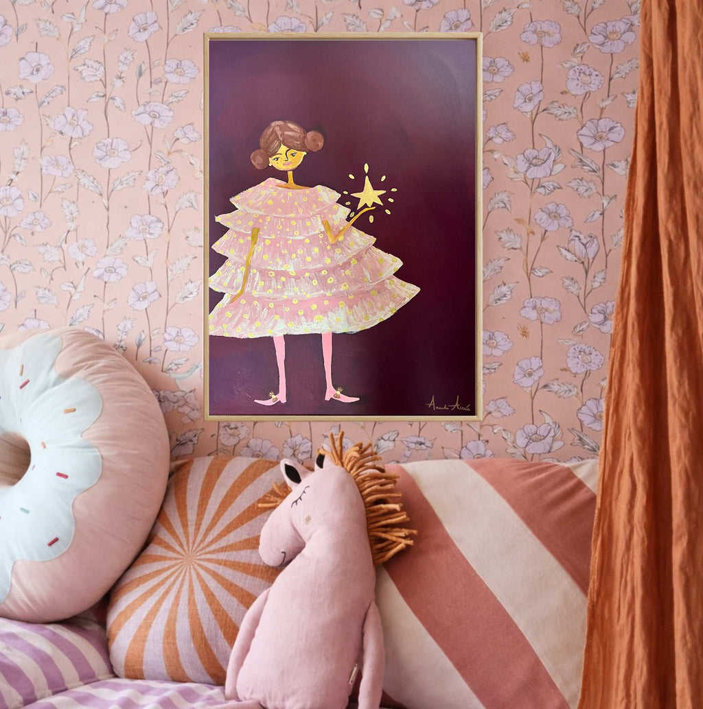 Starry Dreams, Original hand-painted figurative artwork