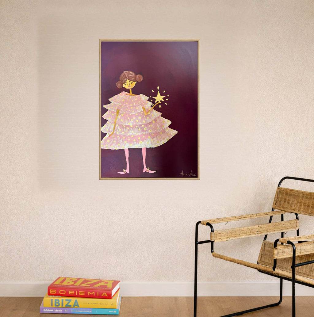 Starry Dreams, Original hand-painted figurative artwork