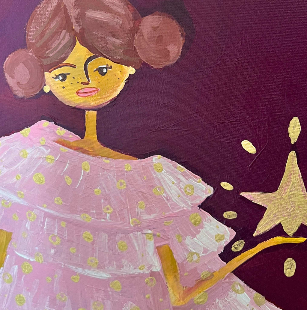 Starry Dreams, Original hand-painted figurative artwork