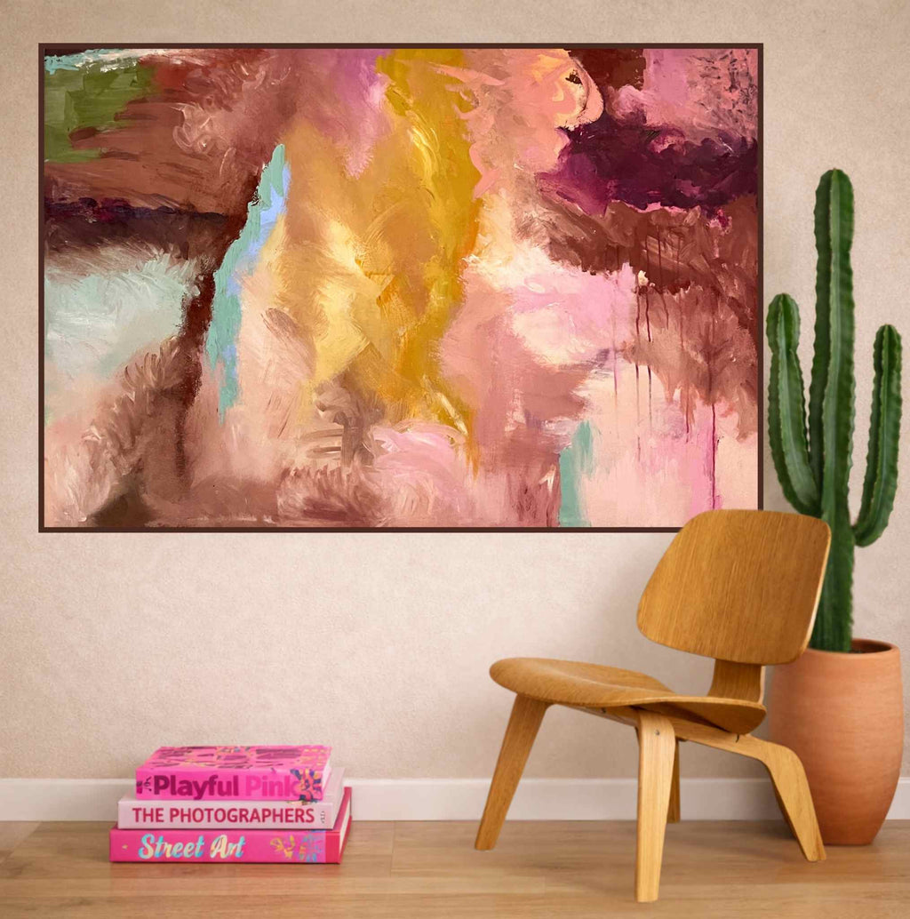 Abstract schilderij, Prana in Blush