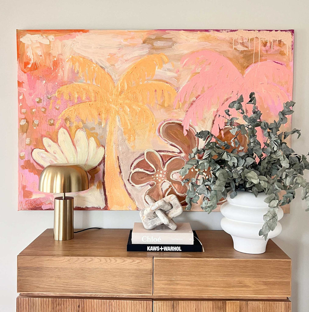 Palm Dream Layers, Original hand-painted artwork