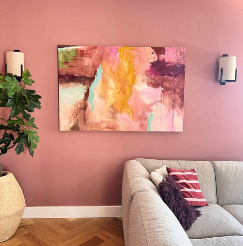 Abstract schilderij, Prana in Blush