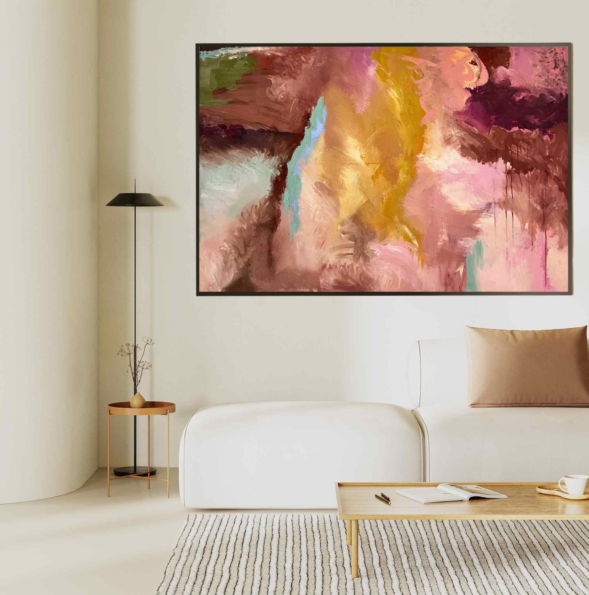 Abstract schilderij, Prana in Blush