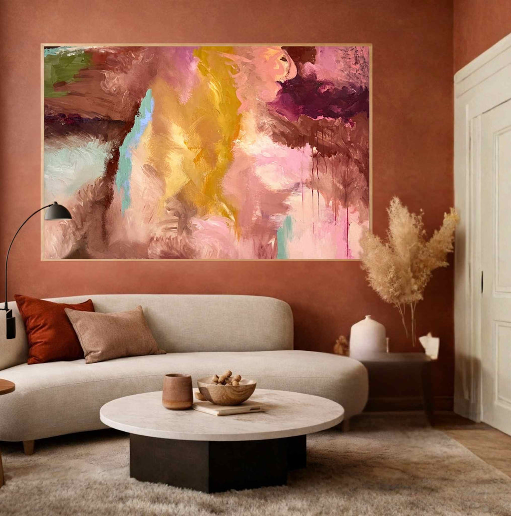 Abstract schilderij, Prana in Blush