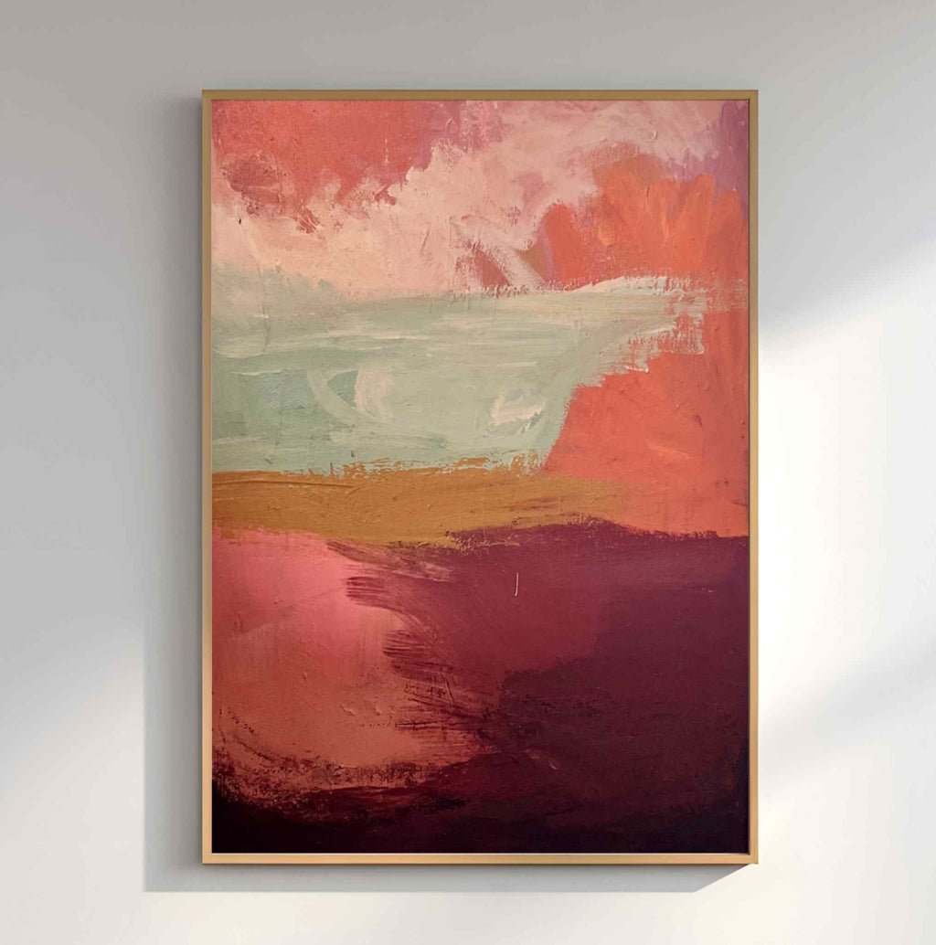 SOLD Abstract schilderij, Held by the Wave