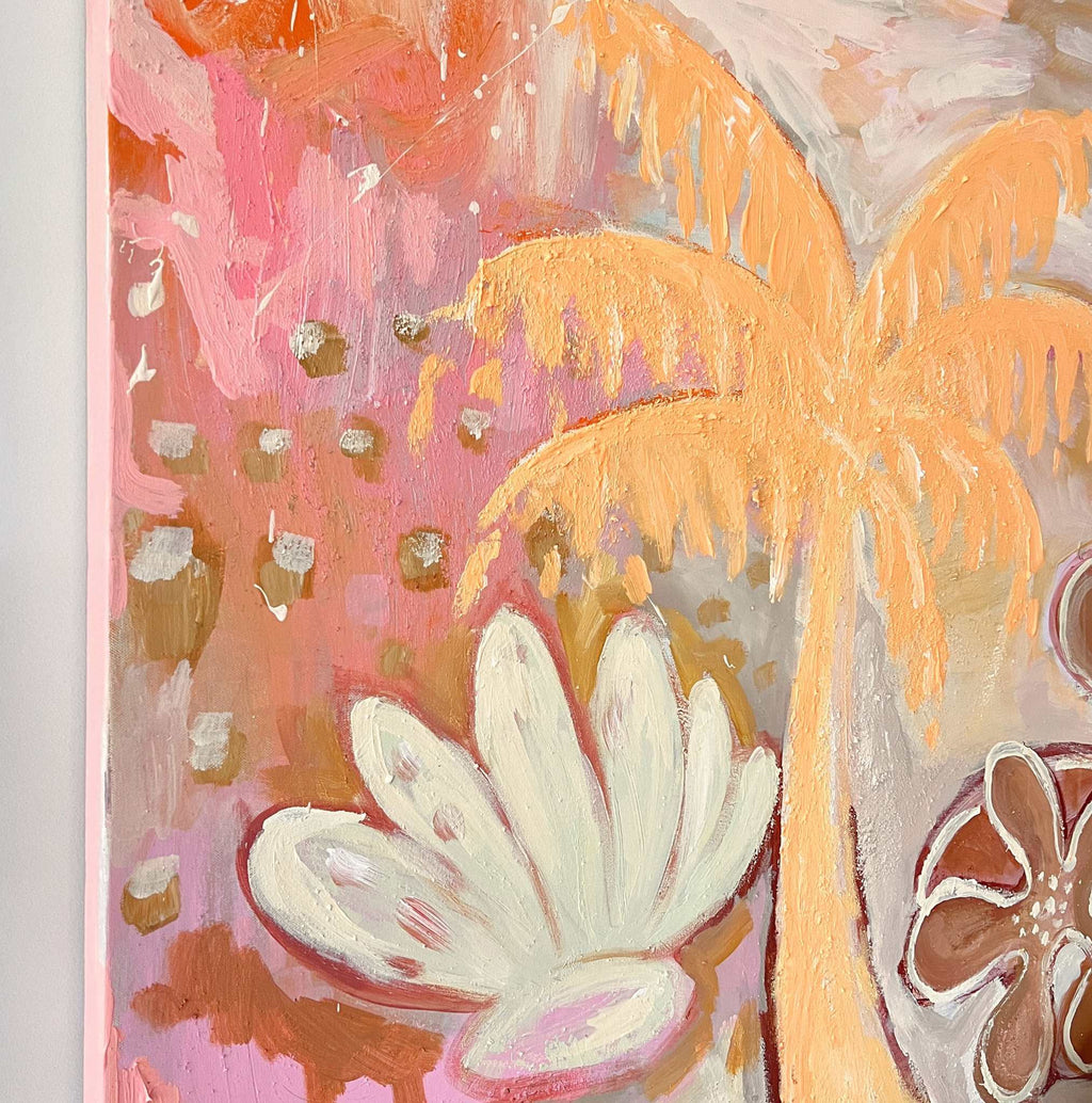 Palm Dream Layers, Original hand-painted artwork