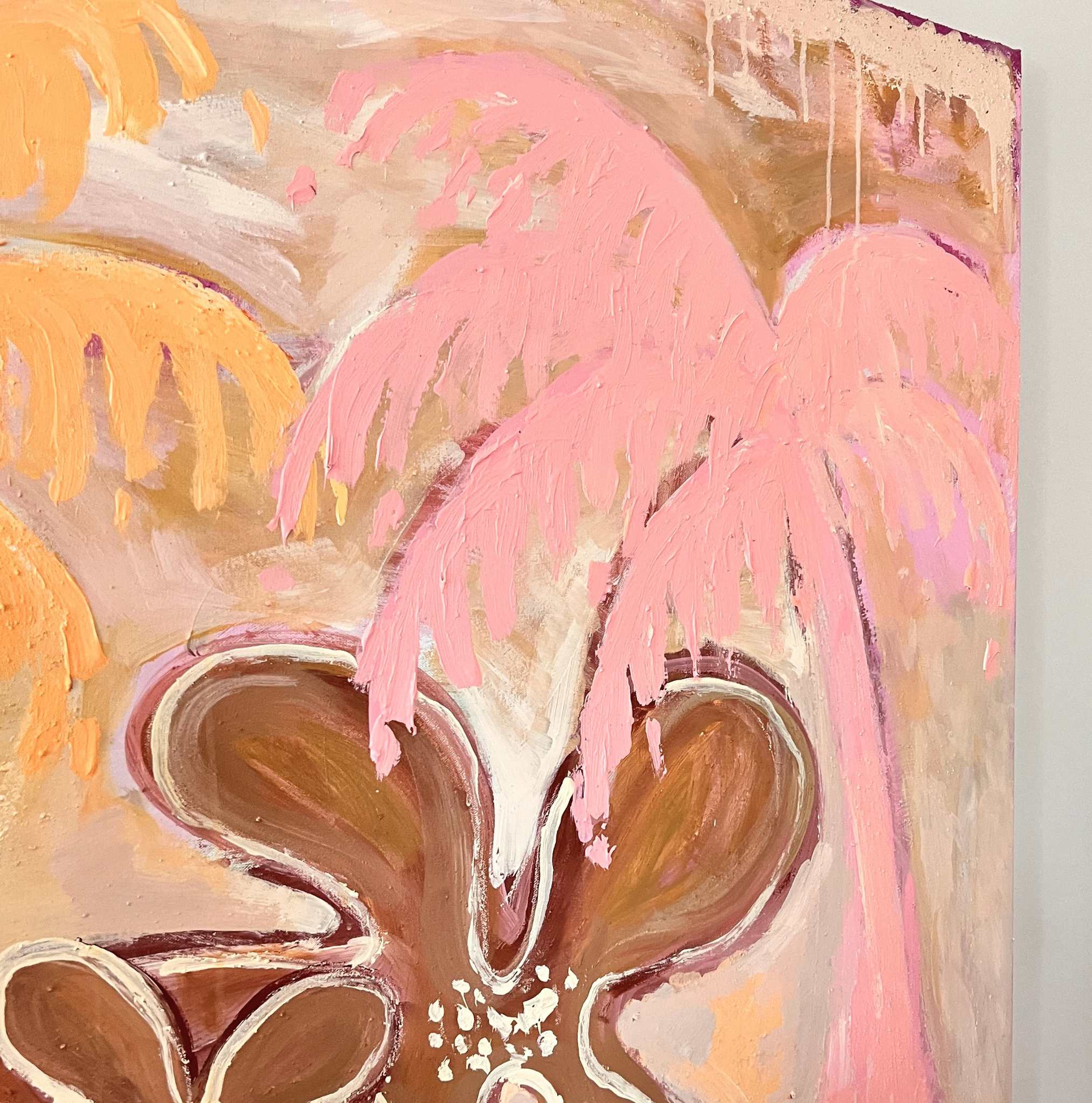 Palm Dream Layers, Original hand-painted artwork