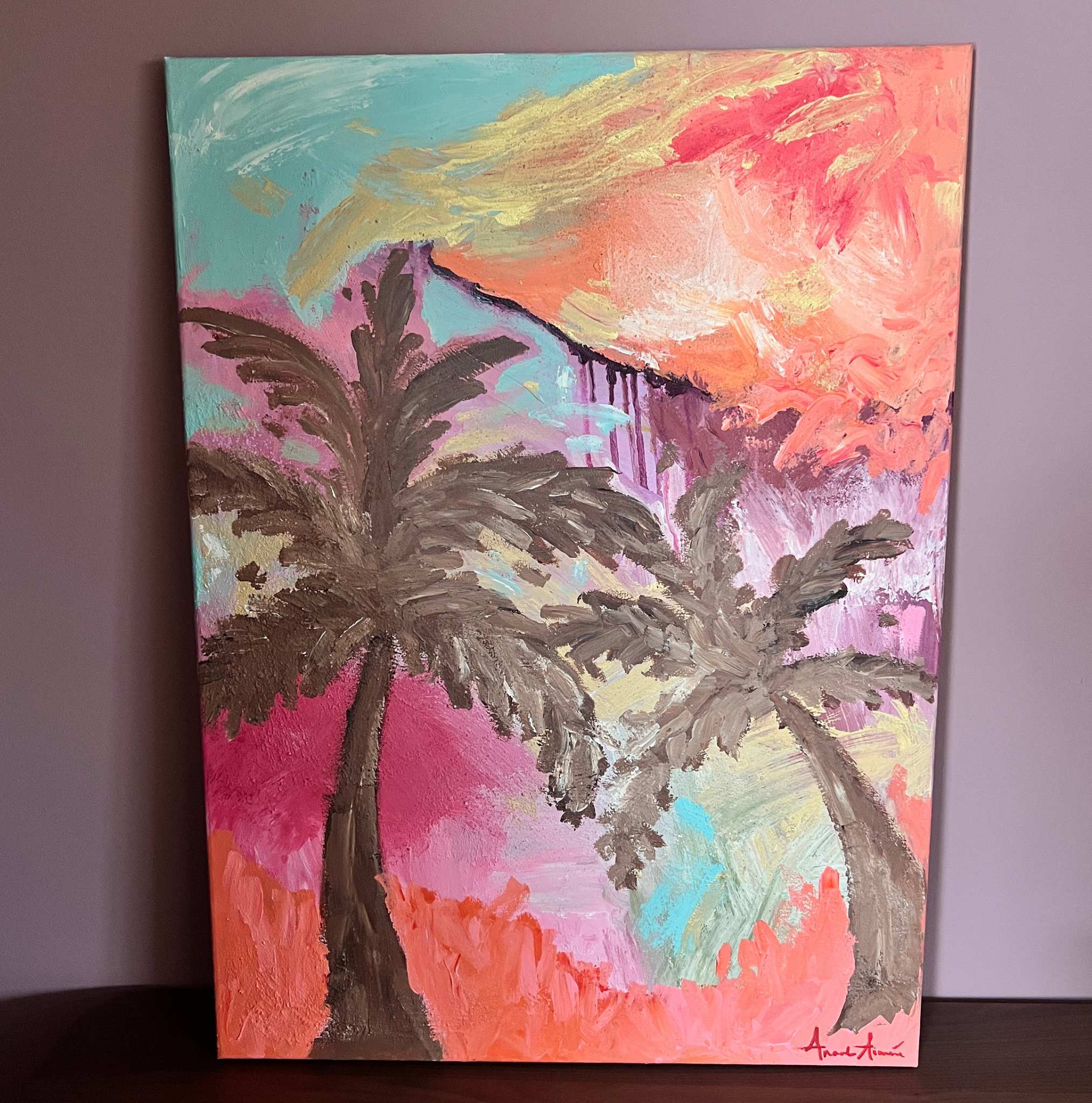 Duet in Sunlight, Original hand-painted figurative artwork