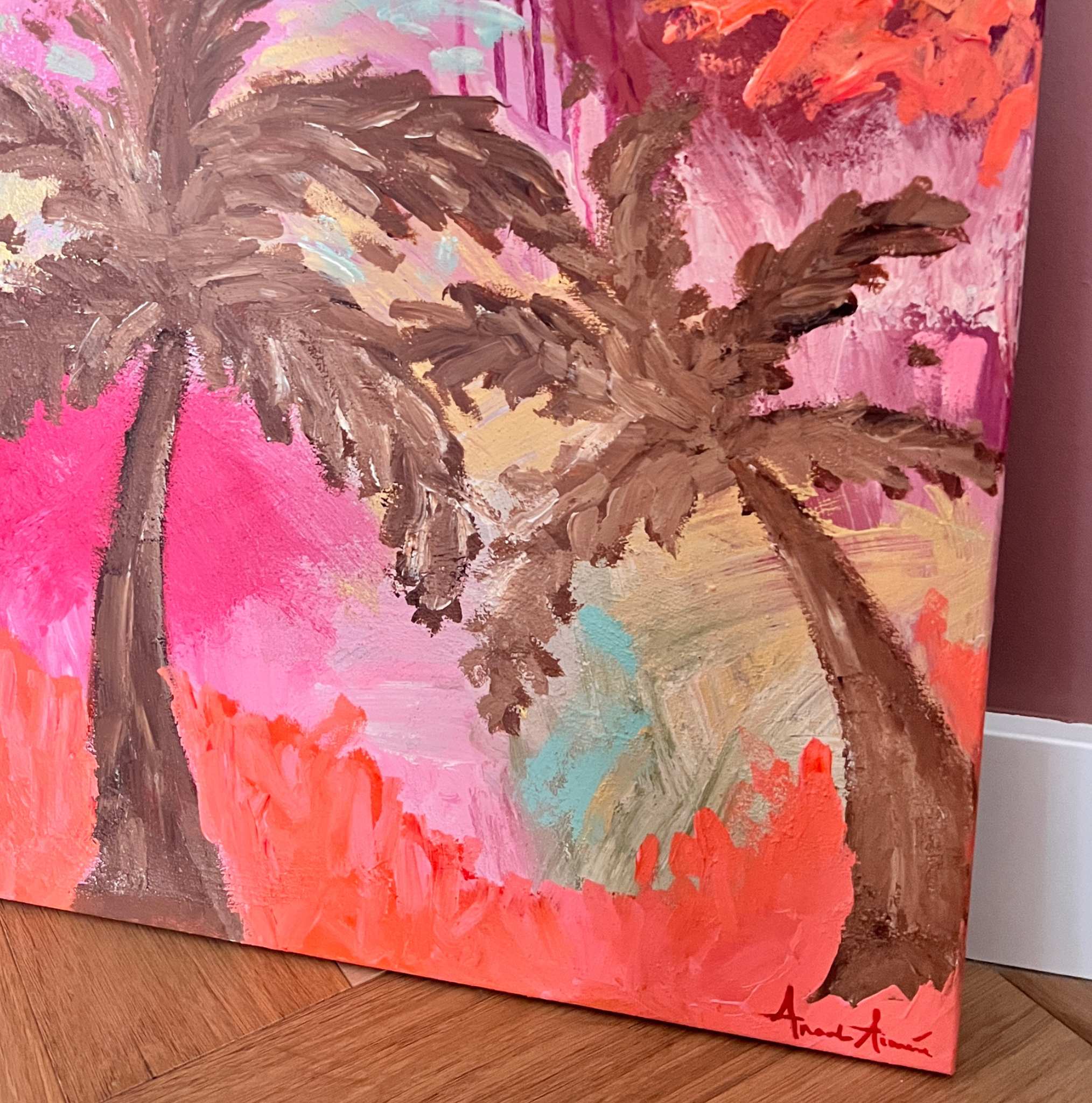 Duet in Sunlight, Original hand-painted figurative artwork