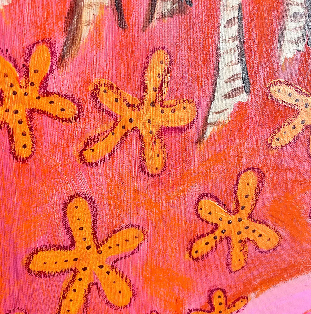 Tropical Whispers, Original hand-painted figurative artwork