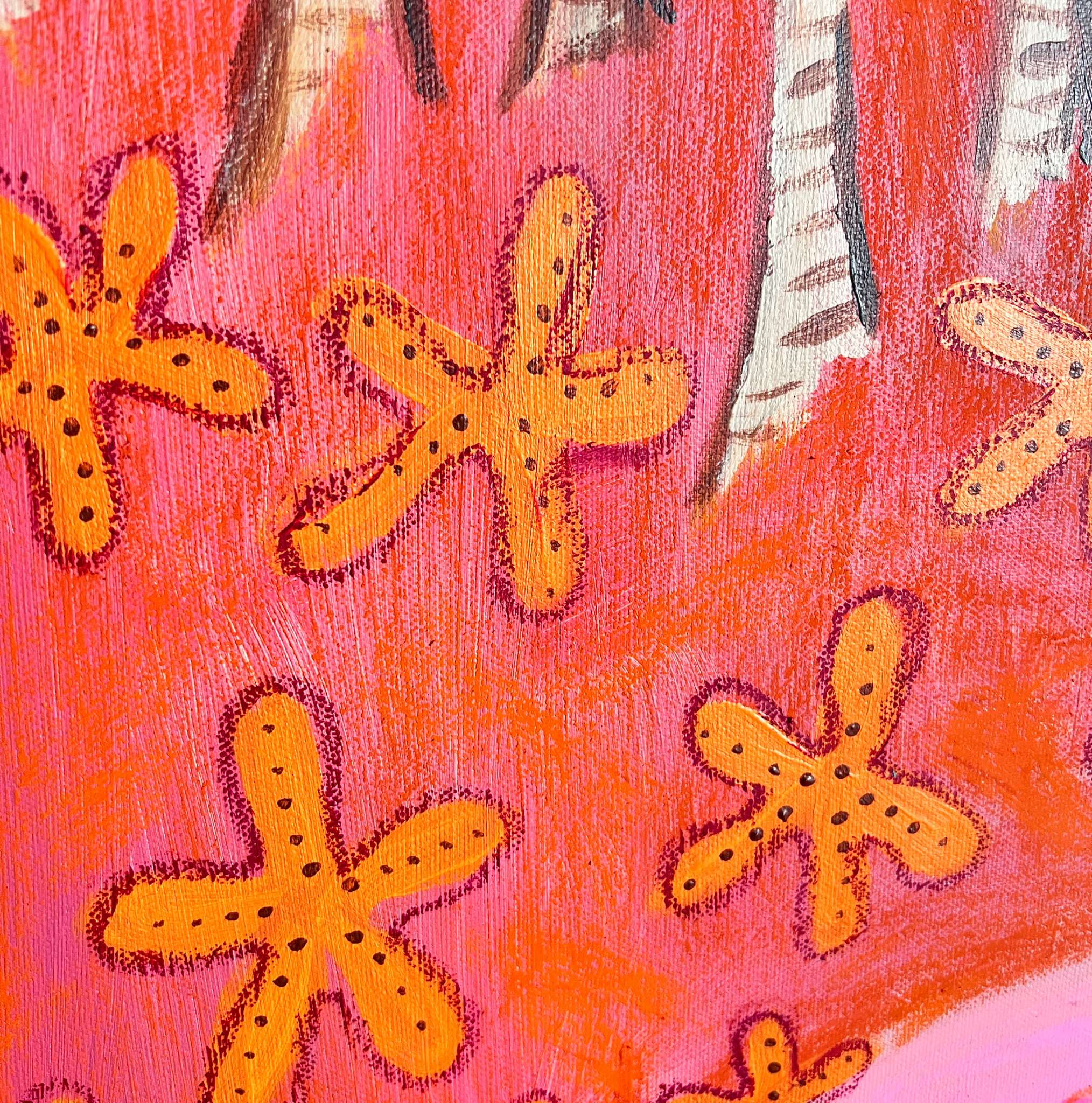 Tropical Whispers, Original hand-painted figurative artwork