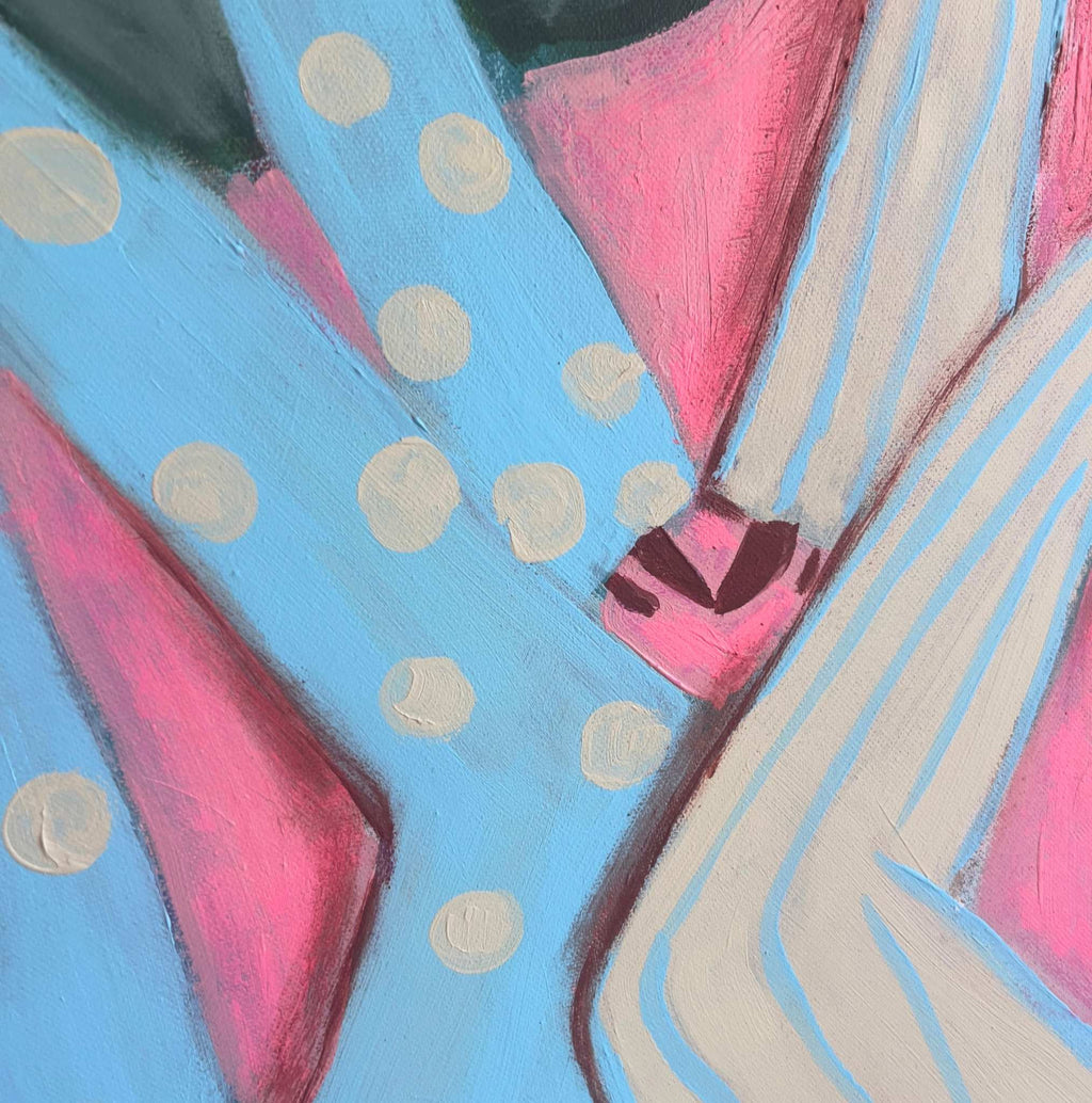 Tropical Star Sisters, Original hand-painted figurative artwork