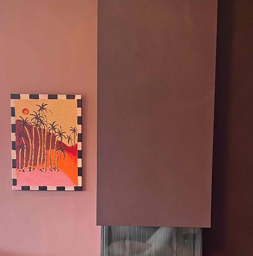 Warm Horizon Bloom, Original hand-painted figurative artwork