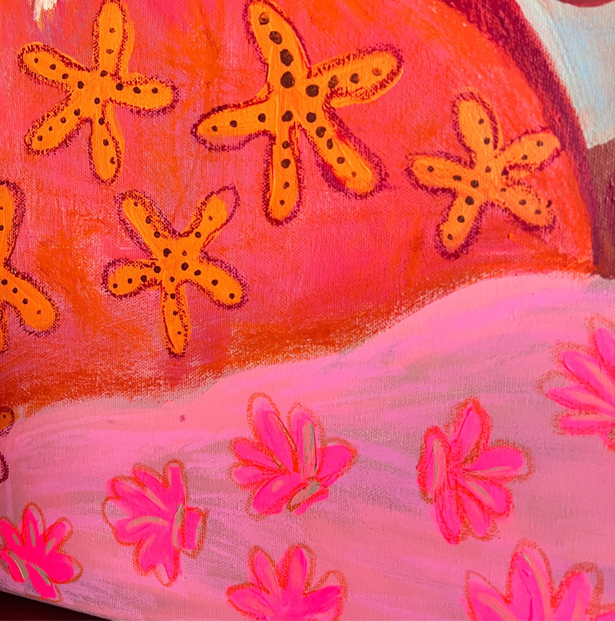 Tropical Whispers, Original hand-painted figurative artwork