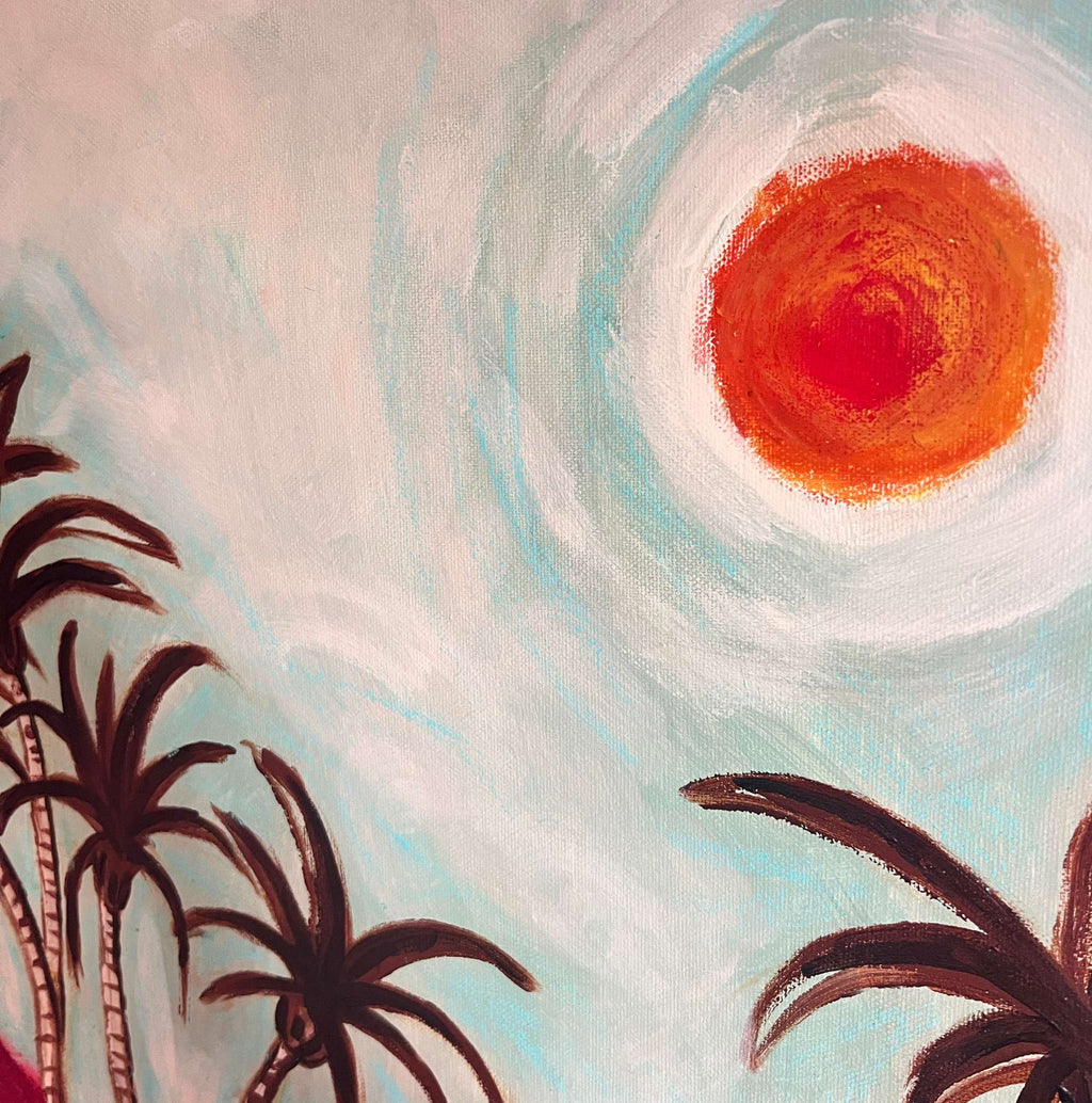 Tropical Whispers, Original hand-painted figurative artwork