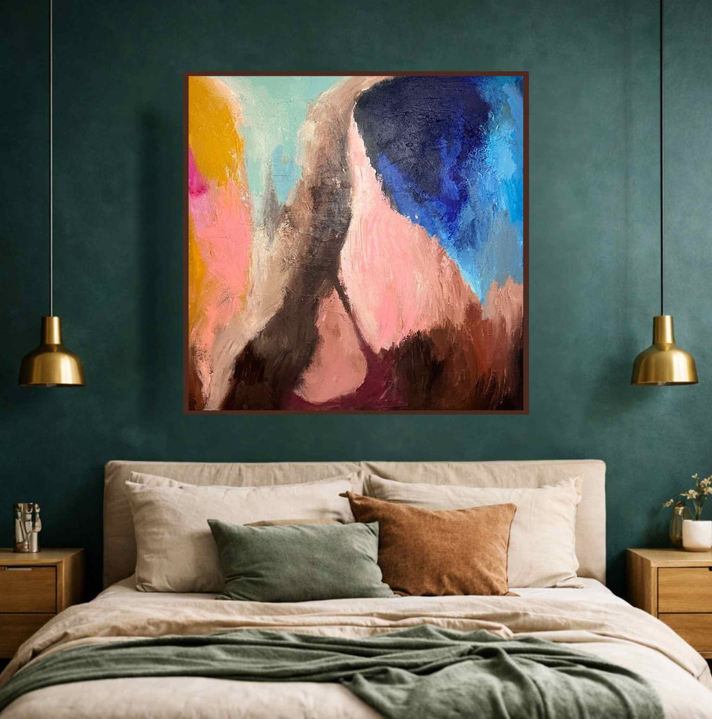 SOLD Abstract schilderij, Between Inhale & Tide