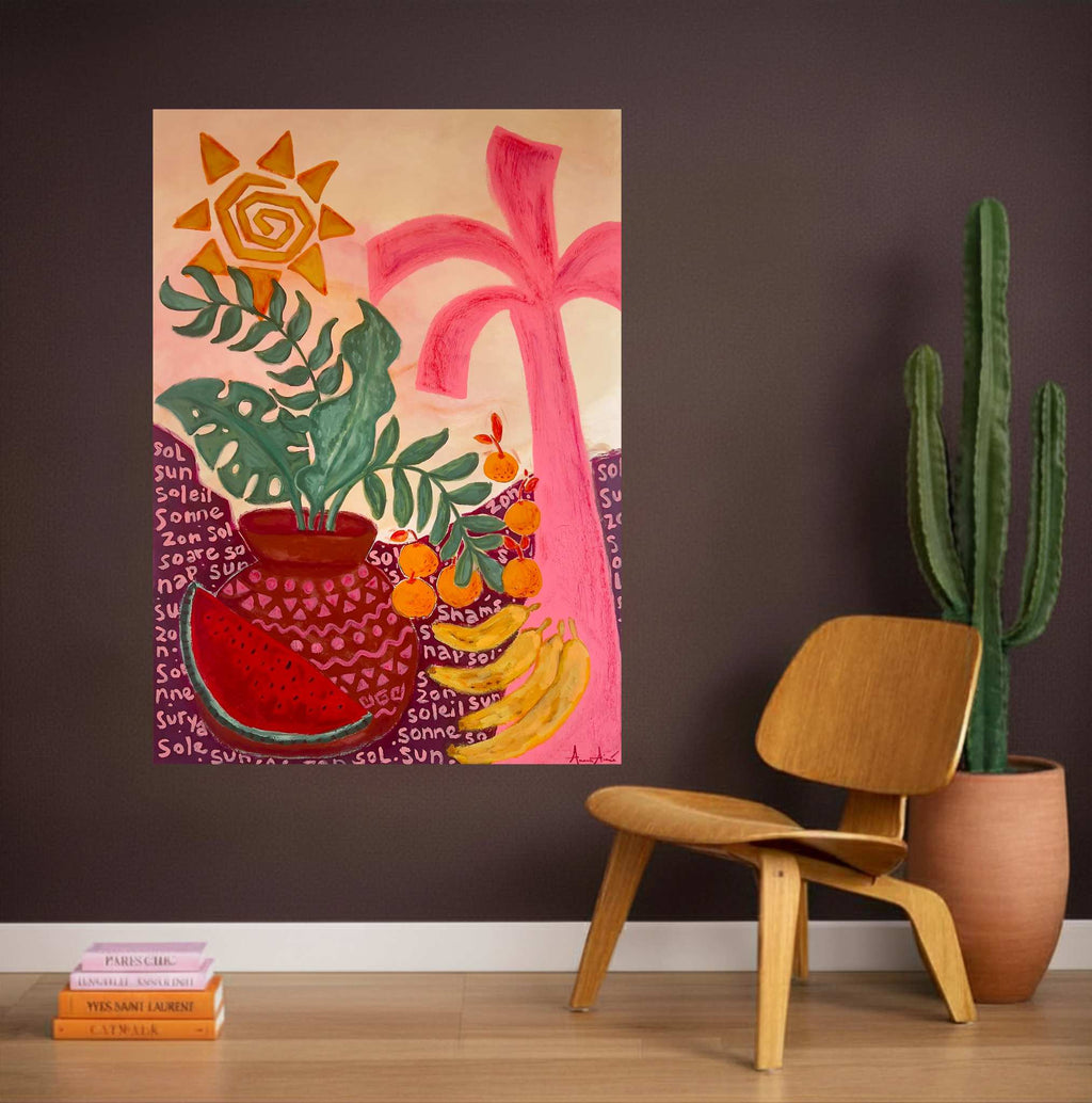 Vessel of Summer, Original hand-painted figurative artwork