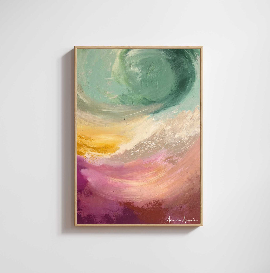 Canvas schilderij met baklijst Echoes of Svādhyāya