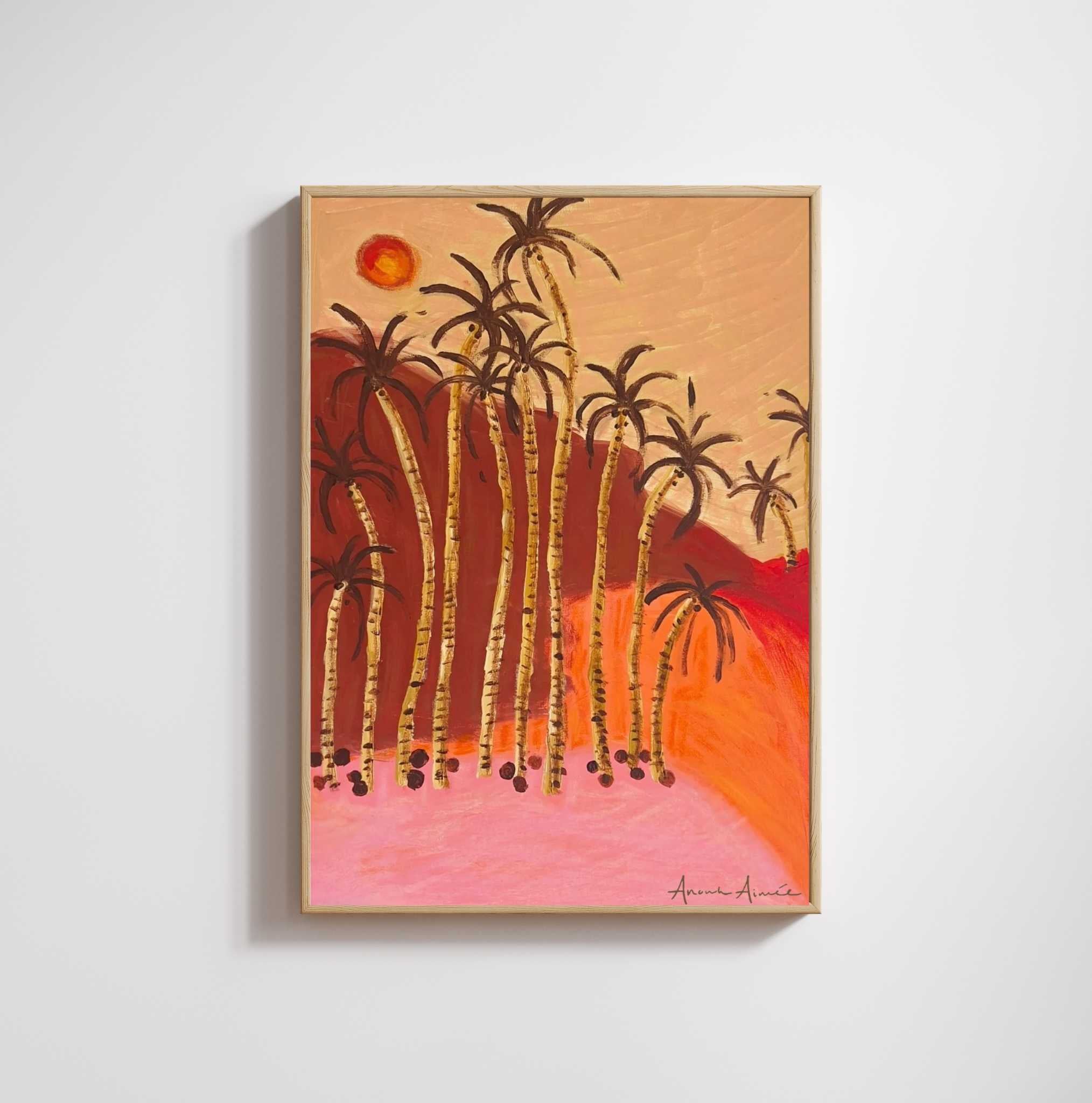 Canvas schilderij met baklijst Warm Horizon Bloom
