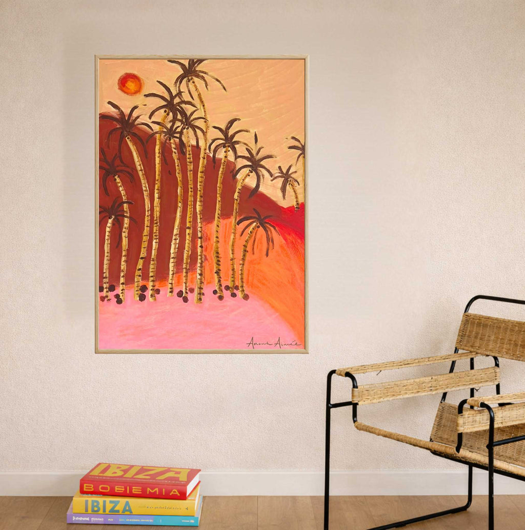 Canvas schilderij met baklijst Warm Horizon Bloom