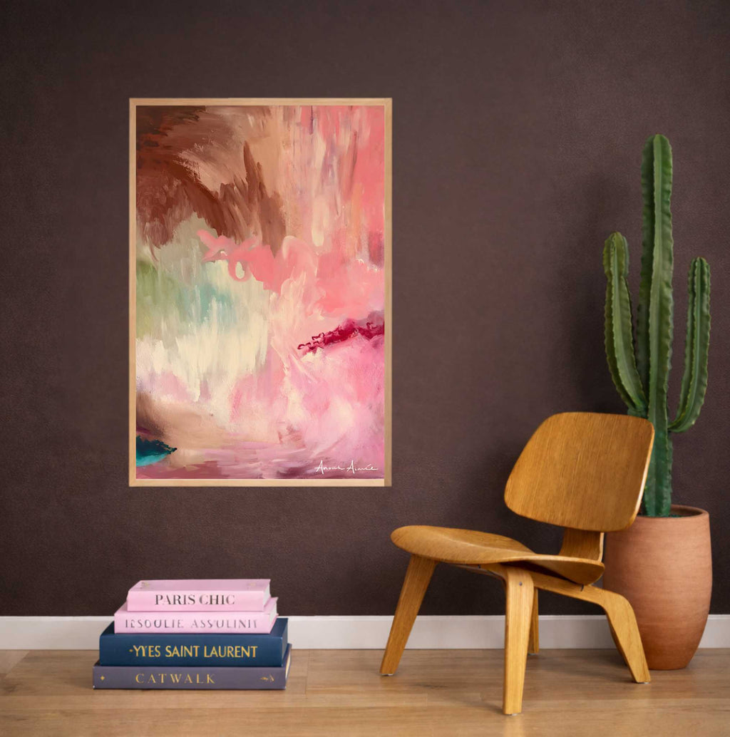 Canvas schilderij met baklijst Anahata Flow