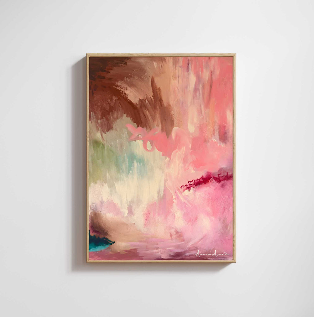 Canvas schilderij met baklijst Anahata Flow